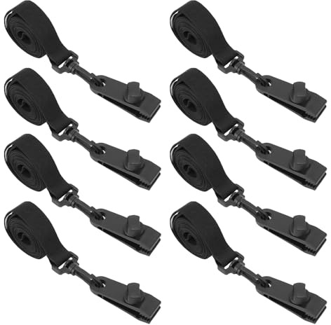 Fdit Solar Cover Reel Attachment Kit, Aluminum Pool Cover Straps 8pcs Solar Blanket Straps Kit for Universal Inground Swimming Pool
