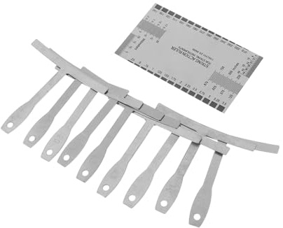 EXQUIMEUBLE Herramienta Luthier Guitarra con Regla Medidor Acción Cuerdas y Calibre Radio bajo Cuerda Compacto Resistente y Fácil de Almacenar para y Preciso