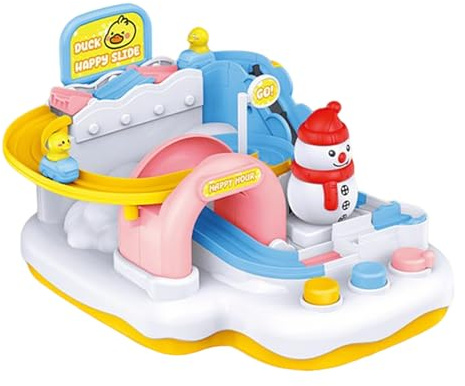 Preschool Speedway Ramp, Holiday Auto Toy Bundle, Bright Motor Play Kits, Sturdy Engaging Track with Vehicles for Sons Daughters Youth Kids Seasonal Celebration Present Enjoyable