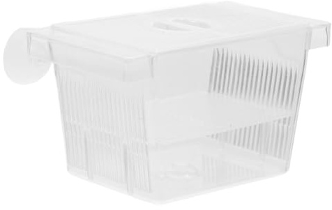 MUELODSIC Boîte Élevage Poisson Transparente avec Ventouse Séparateur Aquarium Auto-Flottant Incubateur Double pour Éclosion et Protection des Alevins