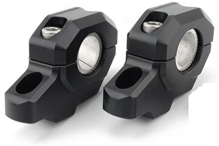 För H&arley 22/28mm Motorcykel Styre Mount Riser Up 30mm Back Flyttad 21mm Extension Higher Handtagsförhöjare(Svart)