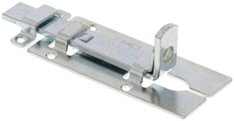 Burg-Wächter Schloss-Riegel, Türriegel für flächenbündige Türen, Verzinkte Sicherheitsvorrichtung für Vorhängeschloss, Wetterfest, SR 80 SB, 80 x 34 mm, Silber (Packung mit 6)