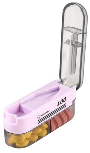 Coupe Comprimé Splitter Coupe Médicaments Réglable et Accessoires | Mini Découpeur Pilules pour Soins aux Personnes Âgées Bureau