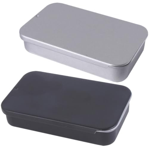 FRCOLOR 2pcs Iron Bird Feeder Boxes with Sliding Lid Waterproof Bird Snack Boxes Simple and Convenient Design