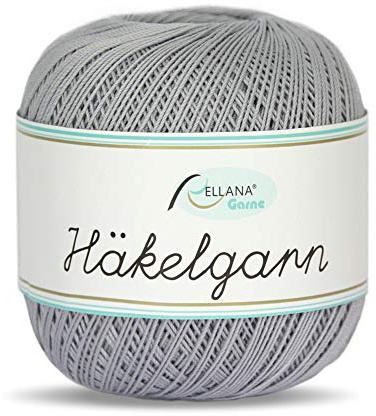 Häkelgarn Rellana, Filethäkelgarn, 50 Gramm, (55 hellgrau)