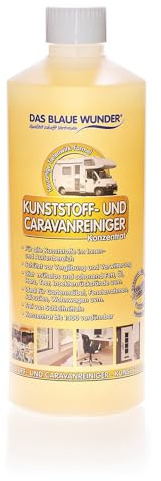 Das Blaue Wunder Kunststoff- und Caravanreiniger 1.000 ml Konzentrat, löst Fett und Verschmutzungen, Extra stark und verdünnbar, für Garten, Camping, Haushalt