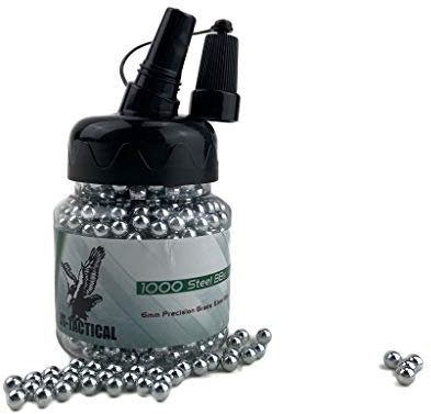 JS-Tactical Ausgießer, 1000 Metallkugeln, 6 mm/0,90 g, für Softair-Nachbildungen