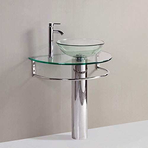 Badezimmer-Waschbecken mit Sekuritglas, 61 cm