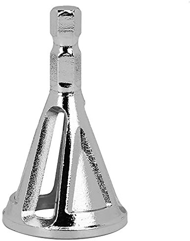 Herramienta de Desbarbado de Biselado Externo Broca de Extracción de Rebabas de Acero para Troqueles Repara Rápidamente el VáStago Hexagonal y Triangular de Metal Dañado(Vástago hexagonal plateado)