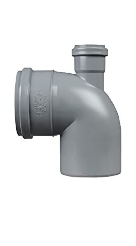 110 mm Soil Pipe Elbow Bend 90° with 50 mm Top Inlet, Sewer Waste Smart Spigot Fitting PVC