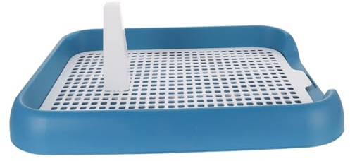 POPETPOP Inodoro para Perros De Plástico Antideslizante Baño para Cachorros Y Perros Diseño De Malla Fácil De Limpiar Color Azul Estrellado
