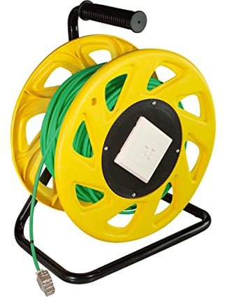 LogiLink - Avvolgicavo mobile Cat.7 con schermatura S/FTP, PUR (poliuretano) per uso industriale ed esterno, 60 m