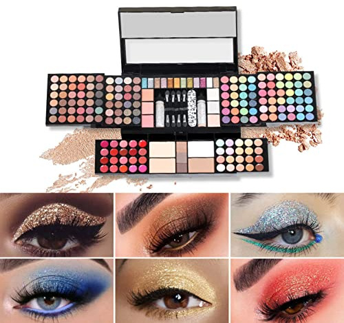 Lidschatten Palette, Shimmer Smoky Eyeshadow Palette, Matte Glitter Eyeshadow Make-up-Palette, Hochpigmentierten Buntes Langlebiger Makeup Revolution Lidschatten For Beginners Cosmetics