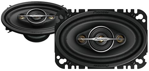 Pioneer TS-A4671F 4 x 6 4-Weg-Koaxial-Lautsprecher Set mit 2 Lautsprechern (je 210 W max., 30 W Sinus), kraftvoller Klang, hoher Wirkungsgrad, 42 mm Einbautiefe, 93 x 153 mm Einbauausschnitt