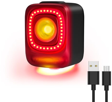 Magicshine SEEMEE 200 V3.0 USB C Rechargeable Bike Tail Lights,200 Lumens Max Output,360° Visibility Bicycle Lights, Smart Brake Sensor IPX6 Waterproof Rear Bike Lights 5 Modes for Road Urban Cyclists