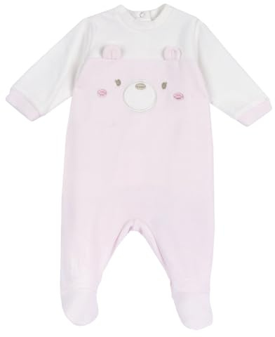 Chicco Tutina Con Apertura Patello, In Ciniglia, Pigiama Bimba 0-24, Rosa (4-1M), 0 mesi