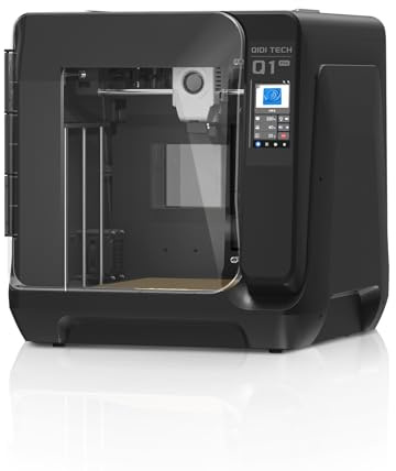 QIDI Q1 Pro 3D Printer, 600mm/s High-Speed Fully Auto Leveling 3D Printers with Camera, 60℃ Chamber Heat, 350°C Print Support Carbon Fiber Filament, Tangle Detection, Printing Size 9.65x9.65x9.45