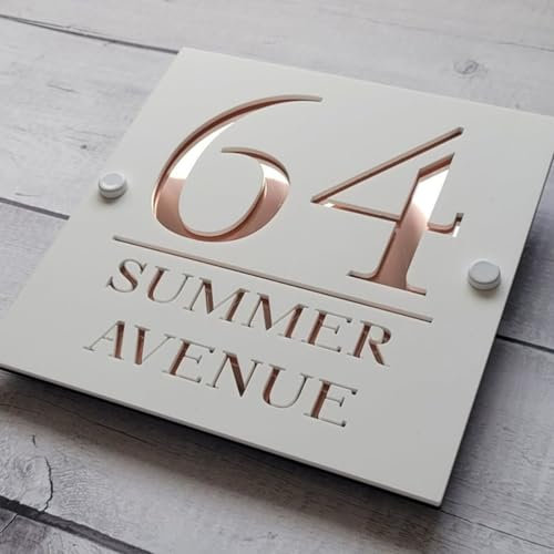Personalisierte Hausnummer,Personalisiertes Schild Für Den Außenbereich,hausnummernschild 3D Hausnummer Acryl Mit Straßennamen,moderne Hausnummer Für Außen Gartenschild