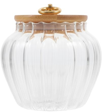 BRIGHTFUFU Barattolo Di Per Conservare Caffè Tè Cereali Coperchio Ermetico Barattolo Di Legno Dispenser Di Caramelle E Fagioli Contenitore Da Cucina