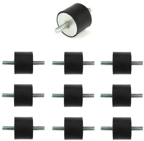 KINETIK MSystem® 10 Stück Gummipuffer M6 Gummilager Silentblock Anti-Vibration Gummi Dämpfer Schwingungsdämpfer Ø20x15 mm