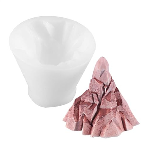 Molde de silicona en forma de montaña - Moldes de jabón para hacer jabón | Molde de silicona para vela de montaña de nieve, molde Iceberg tridimensional único, molde de pegamento para yeso