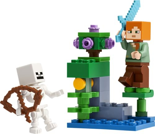 LEGO Minecraft The Lush Cave Fight Building, 40 Pieces, Ages 6+, Paper Bag Set 30705