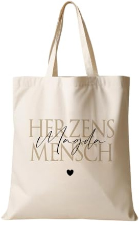 Manufaktur Liebevoll | Stoffbeutel Personalisierte Geschenke für Frauen Einkaufstasche Shopper Beutel Geburtstagsgeschenk für Frauen Dankeschön Geschenke Weihnachten