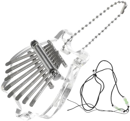 Milisten Mini Transparentes Musikinstrument Fingerklavier Kalimba Kristallklarer Daumenklavier für Anfänger Tragbares Hand-musikinstrument