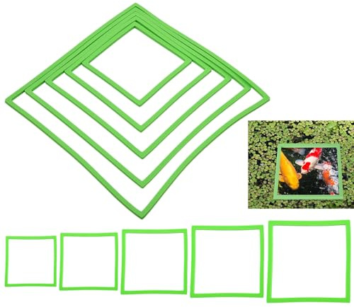 Whnbuij Anello per piante galleggianti per acquari quadrati da 10 pezzi - Vassoio per piante galleggianti in 5 dimensioni, cornice per piante d'acquario | Supporto per piante galleggianti per laghetti