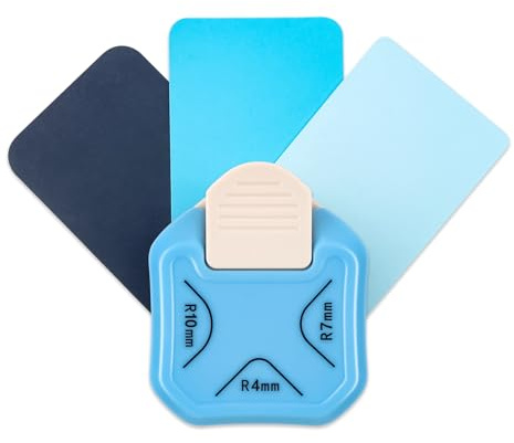 OTCRAFT Papier-Eckenrundstanzer, 3-in-1, runde Eckenschneider (R4 mm, R7 mm, R10 mm), 3-Wege-Papierkantenschneider, Eckenabrunder für Karton-Bastelarbeiten, Fotokartenherstellung, Scrapbook-Zubehör