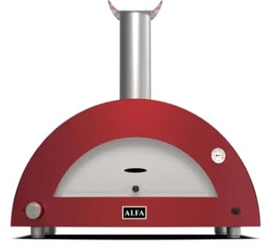 Alfa Fours Barbecue à charbon Marque Modèle Moderne 3 Pizzas Bois Ardoise Gris