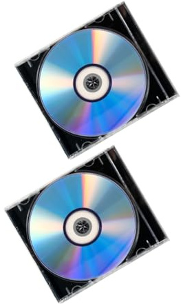 TOYANDONA 2juegos Discos Grabables DVD CD Virgen con Caja Jewel Compatibles para Grabación De Video Música y Datos Respaldo Seguro para Uso Personal Estudio y Oficina