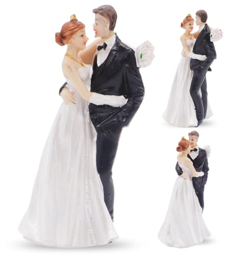 Wedding Couple Figurine, Funny Wedding Cake Topper, Resin Couple Figurine, Cake Decoration Ornament For Anniversary, Engagement, Home Decor, Car Ornaments