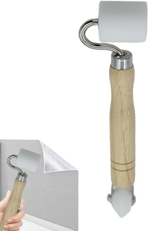 Rodillo Para Empapelar | Rodillo Alisador Para Papel Pintado En Esquinas,Alisador Doble Cabezal Plano Y Angular Para Insonorización | Herramienta Para Papel Pintado Hogar Contacto Automóvil