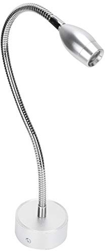 SIXRUN Lampada da Parete a LED da Lavoro Lampada da Parete da Tavolo Flessibile a Collo di Cigno per Uso Professionale Lega di Alluminio Argento 15 6000K
