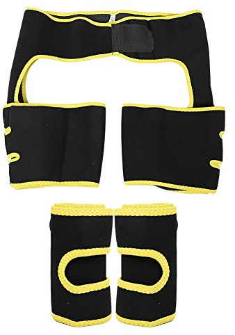 HOSEONFN para cinturón recortador de cintura, para quemar grasa en el abdomen de la pierna de la cadera, efecto moldeador 3 en 1, gancho y bucle ajustable, tela SBR para controlar (S/M)