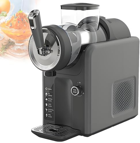 AiODiO Macchina Professionale per Granite, tritaghiaccio da 1,8 Litri, con Funzione autopulente, 5 programmi preimpostati, Rotazione a 360°, Display a LED, per frullati, Gelati e frappè. Black