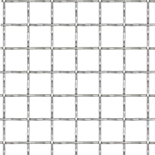Clôture de jardin sertie acier inoxydable 50x50 cm grillage 21x21 mm 2,5 mm épaisseur panneau rigide barrière séparation palissade extérieur protection terrasse