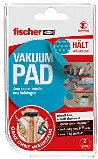 fischer Vakuum PAD Beidseitig Rund 75 (2), 546327, Blau