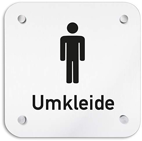Kinekt3d Leitsysteme - Placa de Aluminio para Pared, 200 x 200 mm, Cartel para Puerta de Aluminio de 1,5 mm de Grosor, Incluye Material de fijación y Montaje en Pared
