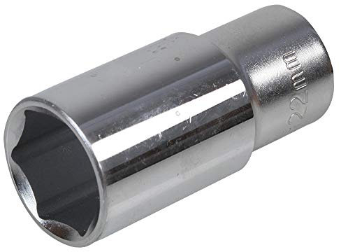 3 8 Zoll tiefer Chrom-Stecknuss 22 mm, AF-Größe – metrische 22 mm, Antriebsgröße – Imperial 3 8 Zoll, 3 8 Zoll tiefe Innensechskant-Chrom-Steckschlüsseleinsätze, Steckschlüsseltyp tief,