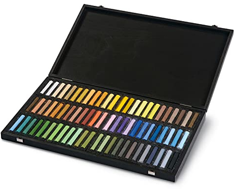 BLOCKX 12072CBXC - Holzbox mit 72 Pastellkreiden, Himmel und Jahreszeiten
