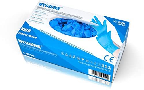HYGISUN Nitrile Gloves Pack of 100 Large