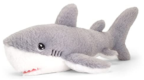 tachi Kuscheltier Hai 33 cm, Großer Plüschtier Raubfisch, Flauschiger Stofftier Fisch grau