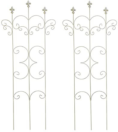 ZYFA Rasenkanten Rankhilfe Gartenzaun Rankgitter Gartenstecker Garten Gartenpfähle Gartenzäune Beetzaun Metall Obelisk Pflanzenstützen für Gartendeko,Deko Für Kletterpflanzen,Rosen,Reben (Color : 2A)