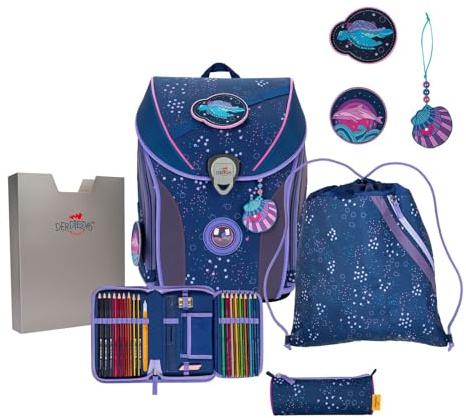 DerDieDas ErgoFlex MAX Schulranzenset 5-teilig Deep Ocean