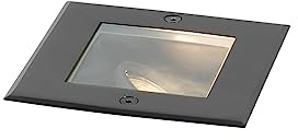 Qazqa Modern außen Bodenstrahler, Bodeneinbaustrahler für den Garten - Oneon - Schwarz, max. 50W, Geeignet für LED, 13cm, IP65, Quadratisch