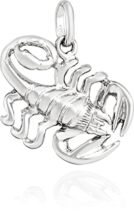 NKlaus hänge skorpionen stjärntecken 925 silver glänsande 13 x 17 mm horoskop zodiaken 13639