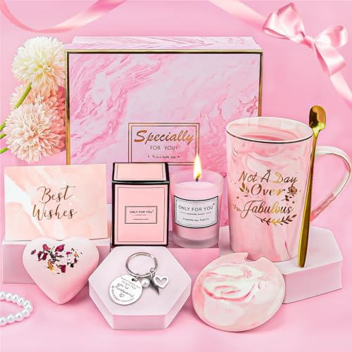 YYDSXK Geschenke für Frauen, Porzellan Kaffeebecher Set Geschenk Frau | Entspannung Geschenk für Frauen, Geschenk Freundin Geburtstag, Weihnachtsgeschenke, Geschenke für Freundin, Mama, Schwester