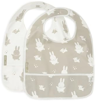Jollein Lätzchen wasserdicht Miffy & Snuffy Olive Green Doppelpack | 029-864-67091